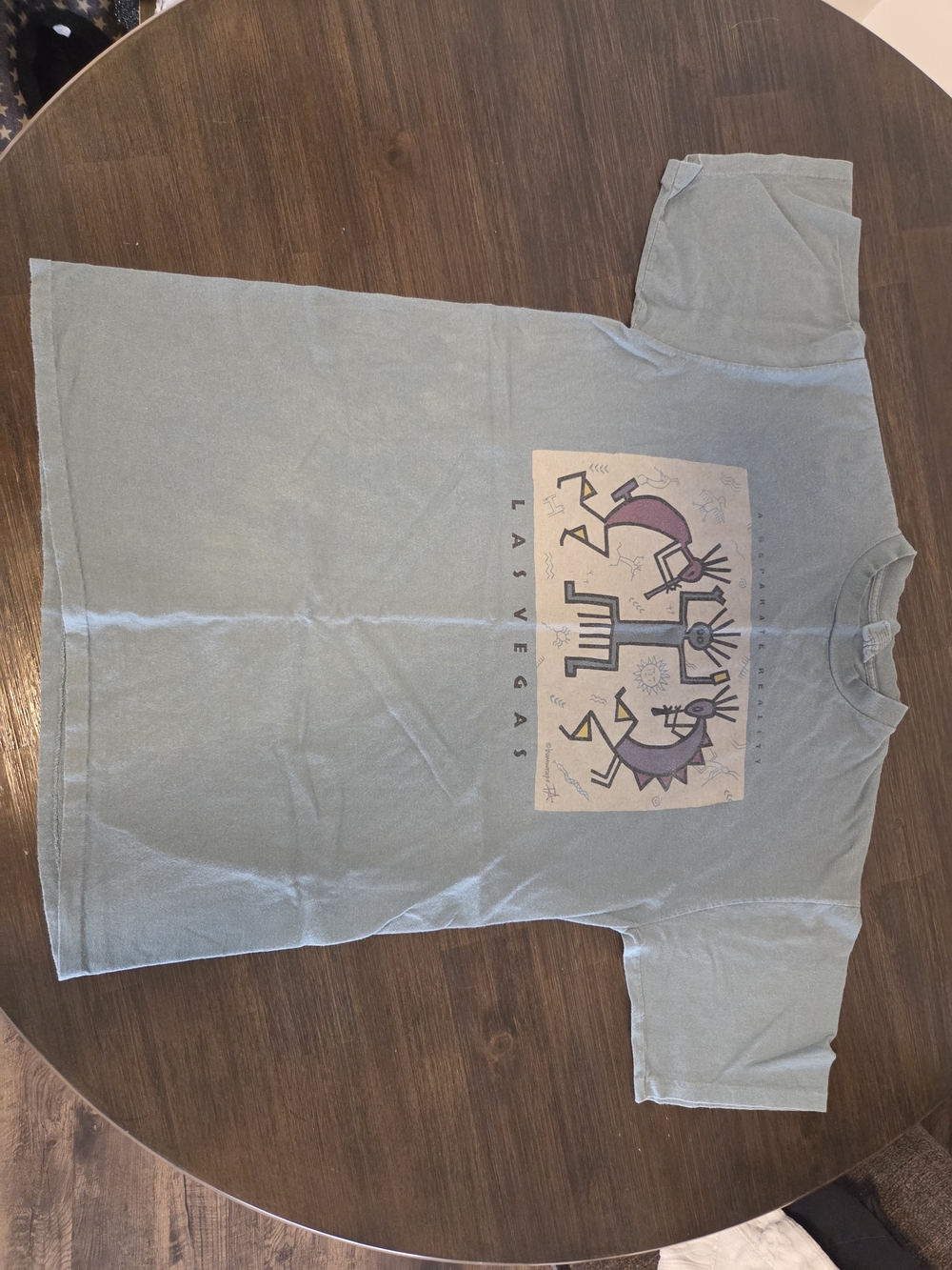 Vintage 90s Bumwraps Separate Reality Las Vegas T Shirt Sage Green Single Stitch